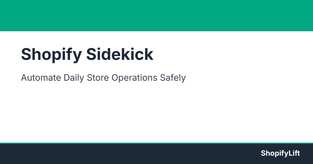 Featured graphic for the article Using Shopify Sidekick to Automate Daily Store Operations